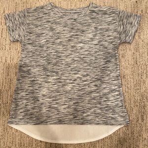girls gray and white zella top